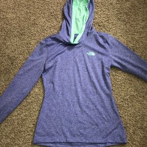 The North Face hooded long sleeve flashdry shirt